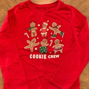 Holiday Time Red Cookie Crew Long Sleeve Shirt